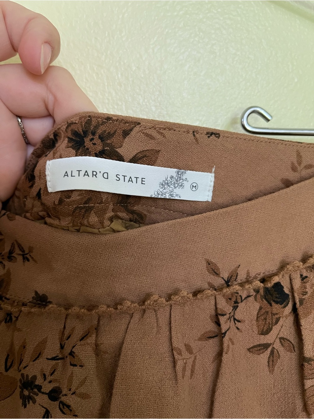 NEW Altar’d State Brown Floral Maxi Skirt Size Medium NWT - Picture 6 of 8